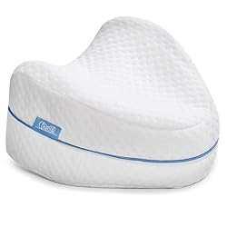 ORTHOPEDIC LEG PILLOW TO HELP REDUCE BACK, HIP, LEG, KNEE & SCIATICA NERVE DISCOMFORT- As a side sleeper, you don’t sleep perfectly straight. Your top leg drops in front of you putting pressure on your back, your hip joints twist & your knees touch, ...