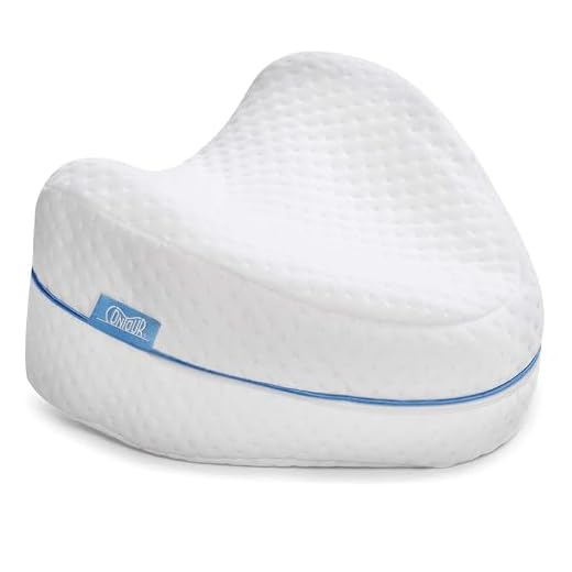 Contour Legacy Leg & Knee Foam Support Pillow for Side Sleepers Soothing Relief for Back, HIPS, Knees, Joints, Nerves & Muscles