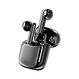 Écouteurs sans fil IPX8 étanches Bluetooth 5.0 TWS stéréo intra-auriculaires avec étui de charge, micro, contrôle tactile pour course à pied/entraînement Noir