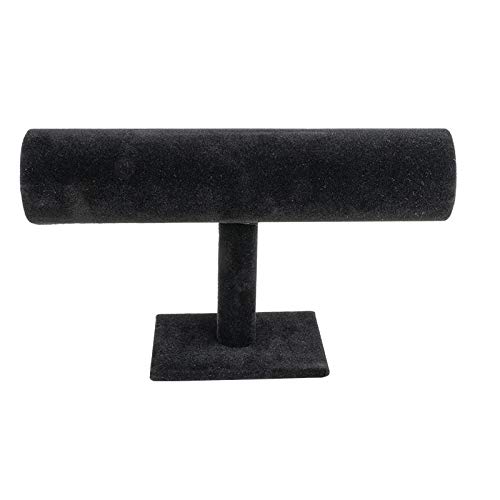 Sieradenstandaard voor armbanden en horloges, 23,5 cm x 7 cm x 13,5 cm, zwart, fluweel-look - Image 3