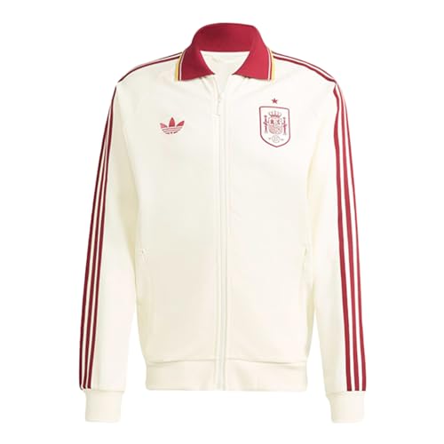 Chaqueta de España Adidas JY9599 Anthem con acabados premium de la selección nacional