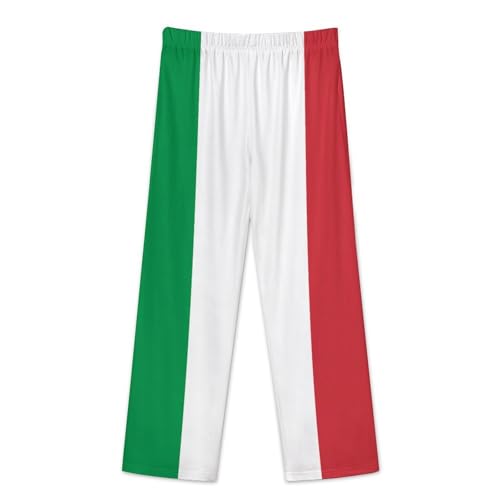 Pyjama femme 2 pièces avec motif drapeau italien ensemble chemise pantalon grande taille doux - 5