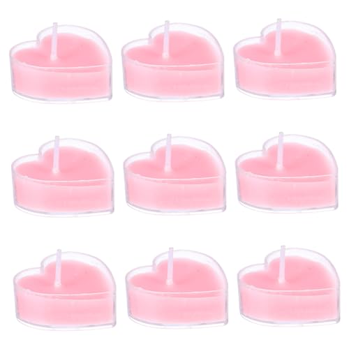WOFASHPURET 9Pcs Heart Shaped Scented Candles Romantic Tea Light for Weddings Home Decor Festivals and Parties Fragrance Elegant Decorative Lights Box