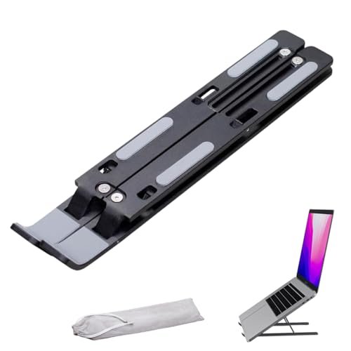 Leggero e pieghevole: Con un peso di soli 0,28 kg e dimensioni compatte di 24,2 cm x 5 cm x 2,3 cm, il supporto pc è ideale per il trasporto. La custodia resistente inclusa facilita il trasporto, perfetto per viaggi di lavoro, lavoro mobile o utilizzo in diverse postazioni