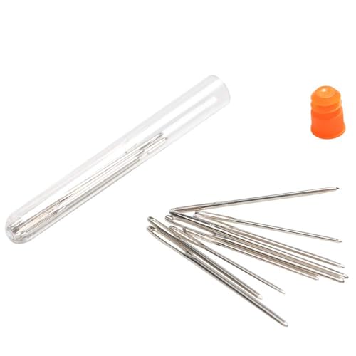 image for Hekisn Large-Eye Blunt Needles, Stainless Steel Yarn Knitting Needles,