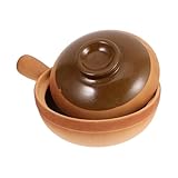 BESTOYARD Traditioneller Tontopf Mit Deckel Kochtopf Für Reisgerichte Und Eintöpfe Für Verwendung Dem Herd Authentische Kochkunst Für Kleine Familien