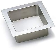 ステンレス鋼製 屑入投入口 角型 【LAMP】 スガツネ AN-KH008-HL 蓋無 サイズ:□108 ヘアラインの通販