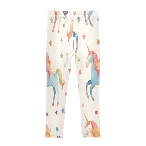 Toddler Girls Leggings Printed Yoga Pants Leggings Cartoon Watercolor Unicorn Star for Kids2