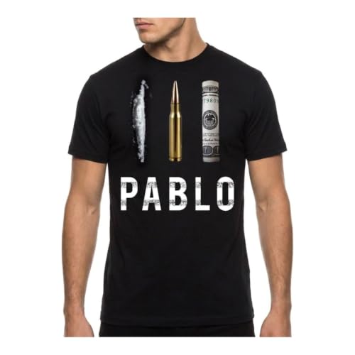Rule Out T Shirt para Hombre. Pablo Escobar. Narcos TV Serie. Casual Wear (Talla Large)
