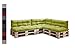 sunnypillow Palettenkissen 7er Set für Europaletten Indoor und Outdoor Palettenpolster Palettensofa Kissen mit schöner Steppung Auflage 120 x 80 viele Farben zur Auswahl Grün