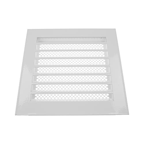 Image of Repa Market 8 x 8 Inch (Duct Opening Size) White Galvanized Steel Gable Vent - Shed Vents with Screen - Square Wall Vent - Outside Vent Covers for House - Ceiling Air Vent Covers - Return Air Vent