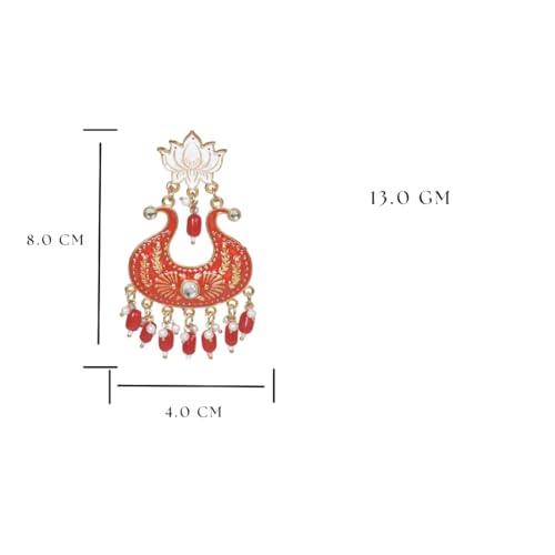 Image of Nilu's Collection Handmade Antique Designer Floral Jhumka for Women & Girls | Made of Brass | Any occasion, festival, function