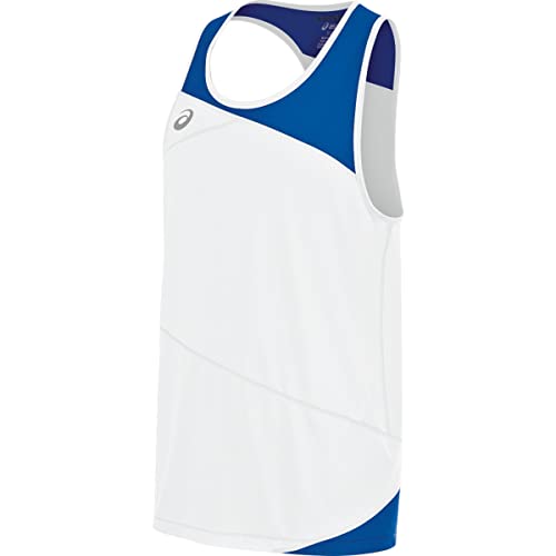 ASICS Gunlap Singlet, White/Royal, 3X-Large