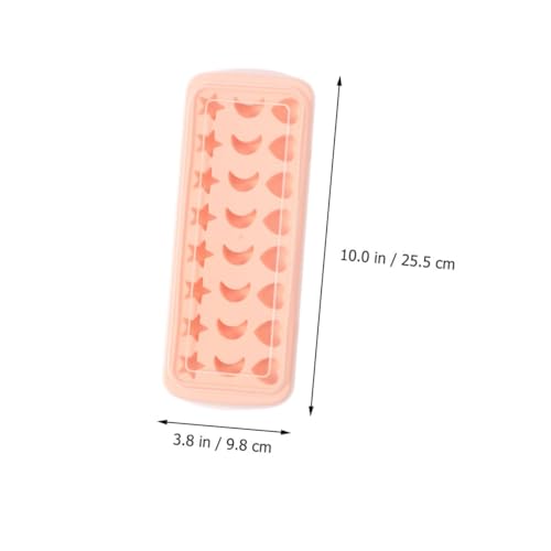 Molde de hielo silicona flexible 24 cavidades rosa miniatura 2