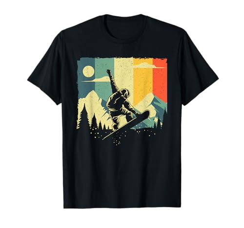 Cool Snowboarding Design For Men Women Vintage Snowboarder T-Shirt