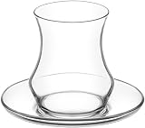 6x Teegläser + Untertassen | LAV 170cc Teetasse | Teetassen Set | Moderne Form