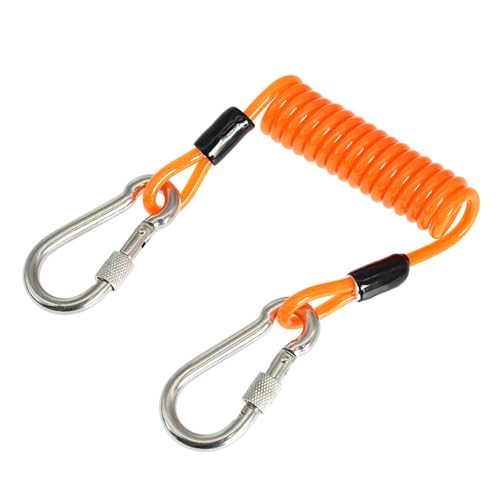 HUANGTNG Divings Coiled Lanyard Quickly Release Clip Heavy Antilost Underwaters Spring Coiled Camera for Dive Light