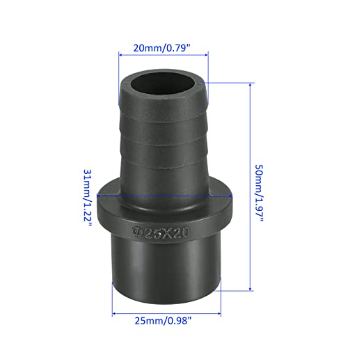 M METERXITY 1 Pack PVC Pipe Fitting, Water Tube Connector, 20mm Barb Straight Pipe Joint - Image 3