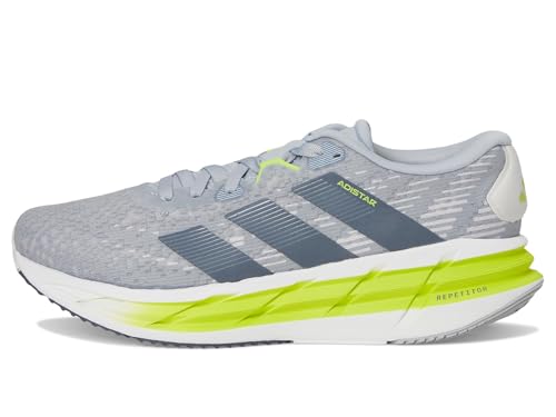 Adidas Men's Adistar 4 Running Shoes Sneaker, Halo Silver/Onix/Solar Slime, 134