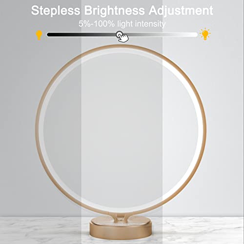 Doraubia Light Therapy Lamp,10000 Lux Uv Free Sun Lamp With Touch & Remote Control, Desk Lamp With Stepless Brightness, Timer And 3 Color Temperatures (Gold) #TOP5