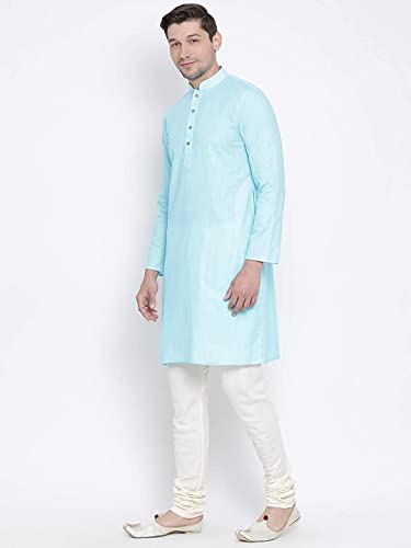 Image of Royal Kurta Mens Cotton Long Kurta Pyjama Set