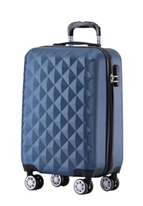 BEIBYE Zwillingsrollen 2066 Hartschale Trolley Koffer Reisekoffer Gepäck M-L-XL-Set (Blau, M)