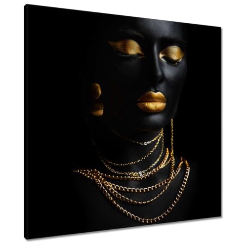 Peinture imprimée sur toile tableau décoration murale maquillage doré 70 x 70