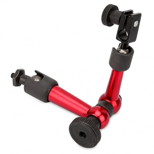 Risegun Mini Support de Jauge Magnétique, Support magnétique universel M5, réglable en métal magnétique pour comparateur numérique 11 x 6,3 cm