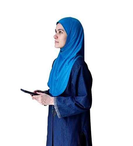 One piece al amira Hijab Instant Head Scarf Cotton Jersey Practical Head Cover(M Size)