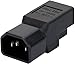 Toptekits Adapter Nema 5-15r to C14, IEC C14 Male to NEMA 5-15R Power Converter Adaptor