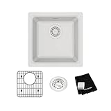 Elkay Quartz Classic ELG1616WH0C Spülbecken-Set, Doppelmontage, 39,5 x 39,5 x 19,5 cm, Weiß