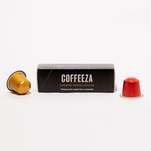 Image of Coffeeza Mystery Coffee Capsule Box | Pack of 4 | Assorted Medium-Dark Roast Coffee Pods | Single-Serve Capsules Compatible with Original-System Machines | Surprise Brew Experience