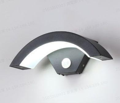 DAXGD Lámpara LED moderna para exterior, aplique de pared 24 W 2650 lm, luz cálida 6500 K IP65, para porche, camino, jardín [Clase de eficiencia energética E]