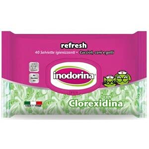 SALVIETTE INODORINA REFRESH 40 PZ - Salviettine detergenti profumate per cani, gatti e cuccioli (6 confezioni)