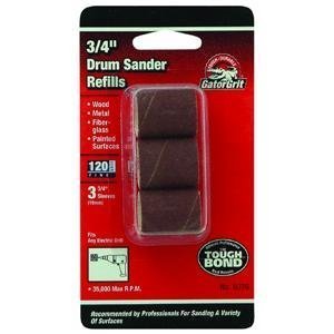Gator 0.5 in. Dia. x 3/4 in. L Aluminum Oxide Abrasive Sleeve Refill 80 Grit Medium 3 pc.