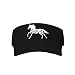 Wisedeal Floral and Horse Sport Sun Visor Hats Ball Caps Adjustable Empty Top Baseball Sun Cap for Men Women Black