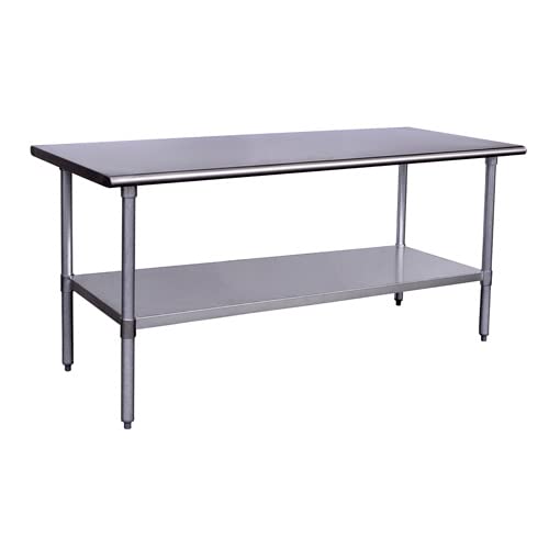 Kratos 24"x72" 18 Gauge 430 Stainless Steel Work Table w/ Undershelf