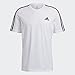 adidas Men's Tall Size Essentials Single Jersey 3-Stripes T-Shirt, White/Black