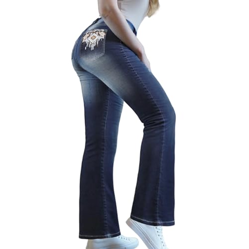 Flare Jeans for Women Plus Size Bootcut Jeans for Women Embroidered Jean for Womens High Waisted Bell Bottom Pants3