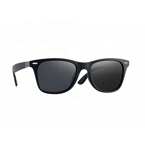 Etoni Gafas de sol de aviador Gafas de sol deportivas Ultraligeras Hombre Mujer Polarizadas Unisex Vintage UV400 KAT. 3, negro-negro Cover