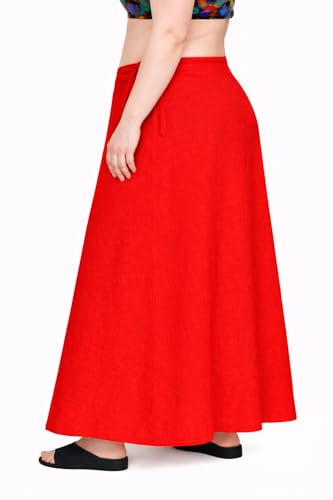Image of CITIX Pure Cotton Petticoat for Woman Saree | Adujastable Drawstring Waist