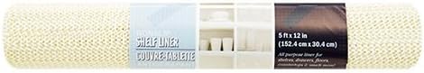 Non-Skid Grip Shelf Liner Drawer and Cabinet Shelves Non-Slip Liner 12" X 60" White