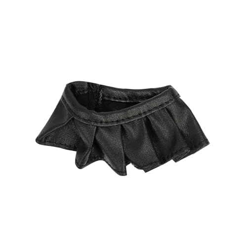 LEWOTE Clothes Set Compatible for Labubu Doll Hat Suit Ornaments Accessories Set for 17cm/6.7inch Doll (Hoodie/Leather Half Skirt/Beverage Bag) - Image 4