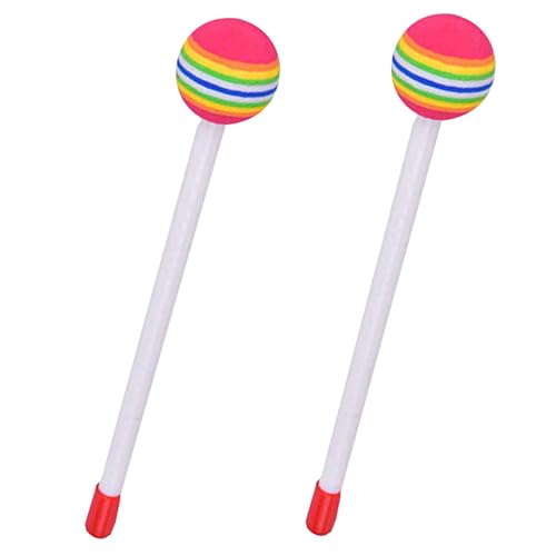 Baquetas para niños, 2 piezas, diseño de piruleta redonda, baquetas de EVA para instrumentos musicales educativos, cumpleaños y día del niño miniatura 5