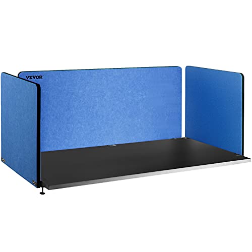 VEVOR Pannelli Fonoassorbenti, 60'' 3 Pannelli Isolamento Acustico, Pannello Divisorio da Scrivania in Fibra di Poliestere, Blu Navy, Divisorio Acustico da Scrivania, per Uffici, Sale Conferenze