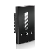 Wall-mounted Glass Touch Screen Panel LED Dimmer Switch DC 12-24V Adjust Brightness Controller for Single Color LED Strip Lights 5050 3528 SMD Light-Black