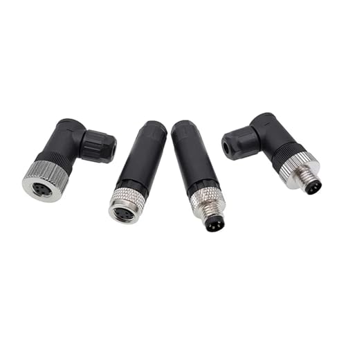 Conectores rectos de 3 pines M8 con cuerpo metálico robusto 3