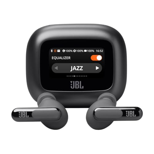 JBL Live Beam 3 - True Wireless Noise-Cancelling Closed-Stick Earbuds - (Black) (Renewed)