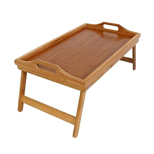 SHOWERORO Folding Laptop Desk Handles Portable Bed Tray for Eating Working Space-saving Design Sturdy Support Legs for Home Use and Spaces