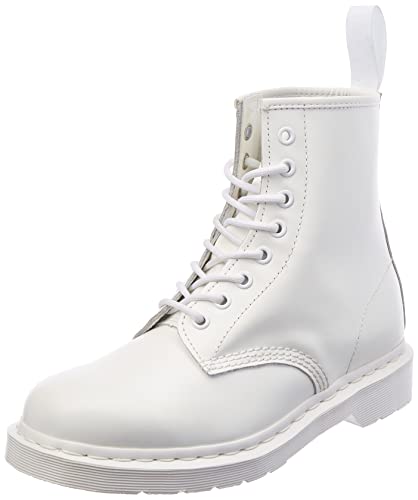 Dr. Martens, 1460 Mono 8-Eye Leather Boot For Men And Women, White Smooth, 12 Us Women/11 Us Men #TOP19